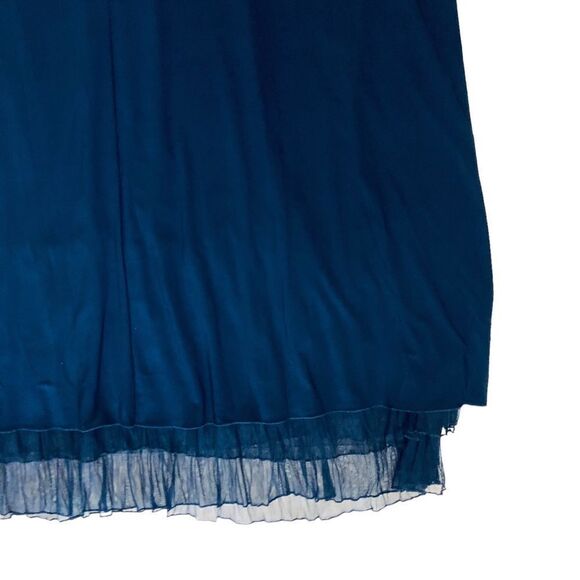 NEW La Mouette Plus Dress Blue Teal Laser Cut-Outs Tulle Layers 56(US: 30W) - Picture 6 of 16
